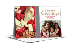 Santa Reading List with Photo Greeting Card w-Envelope 7.875